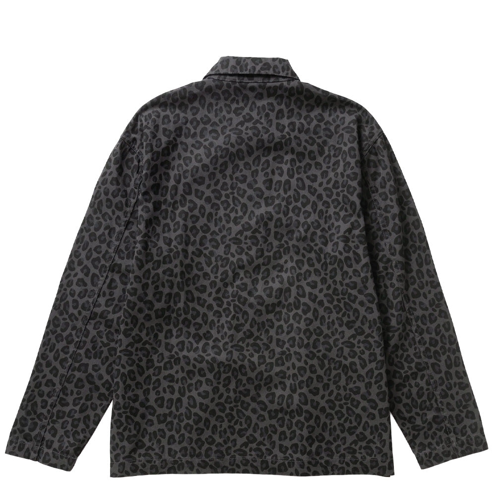 Patterned Easy Chef Shirt - Black Leopard