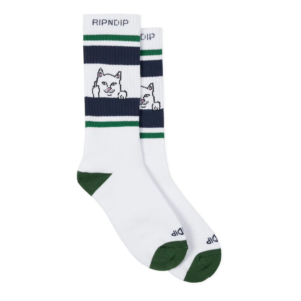 Peeking Nermal Socks - Green/Slate