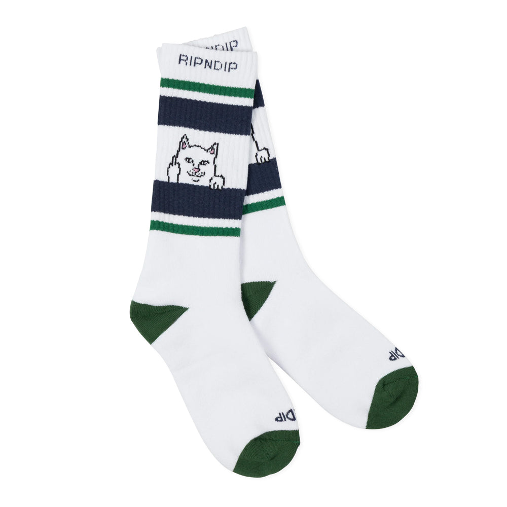 Peeking Nermal Socks - Green/Slate