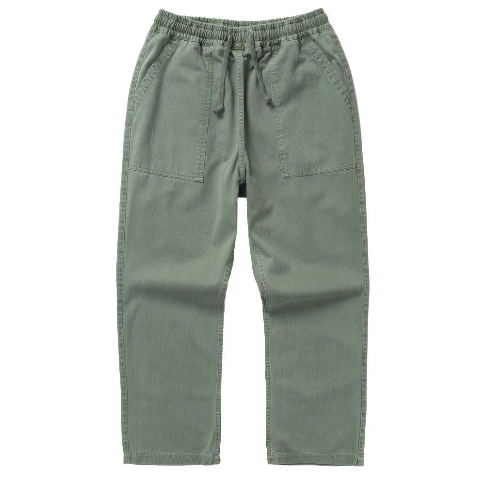 Pigment Herringbone Chef Pants - Olive