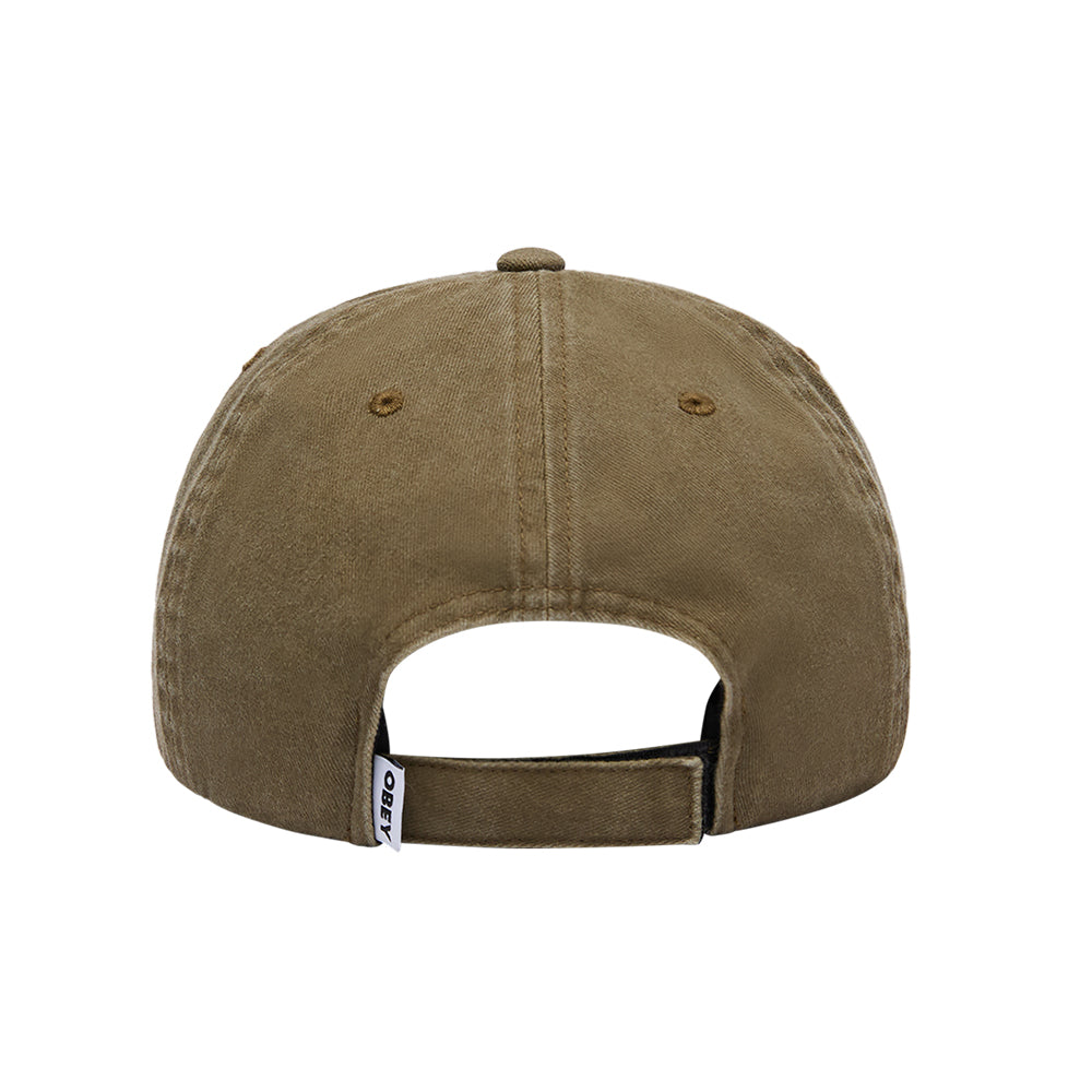 Pigment Label 6 Panel Velcroback - Olive