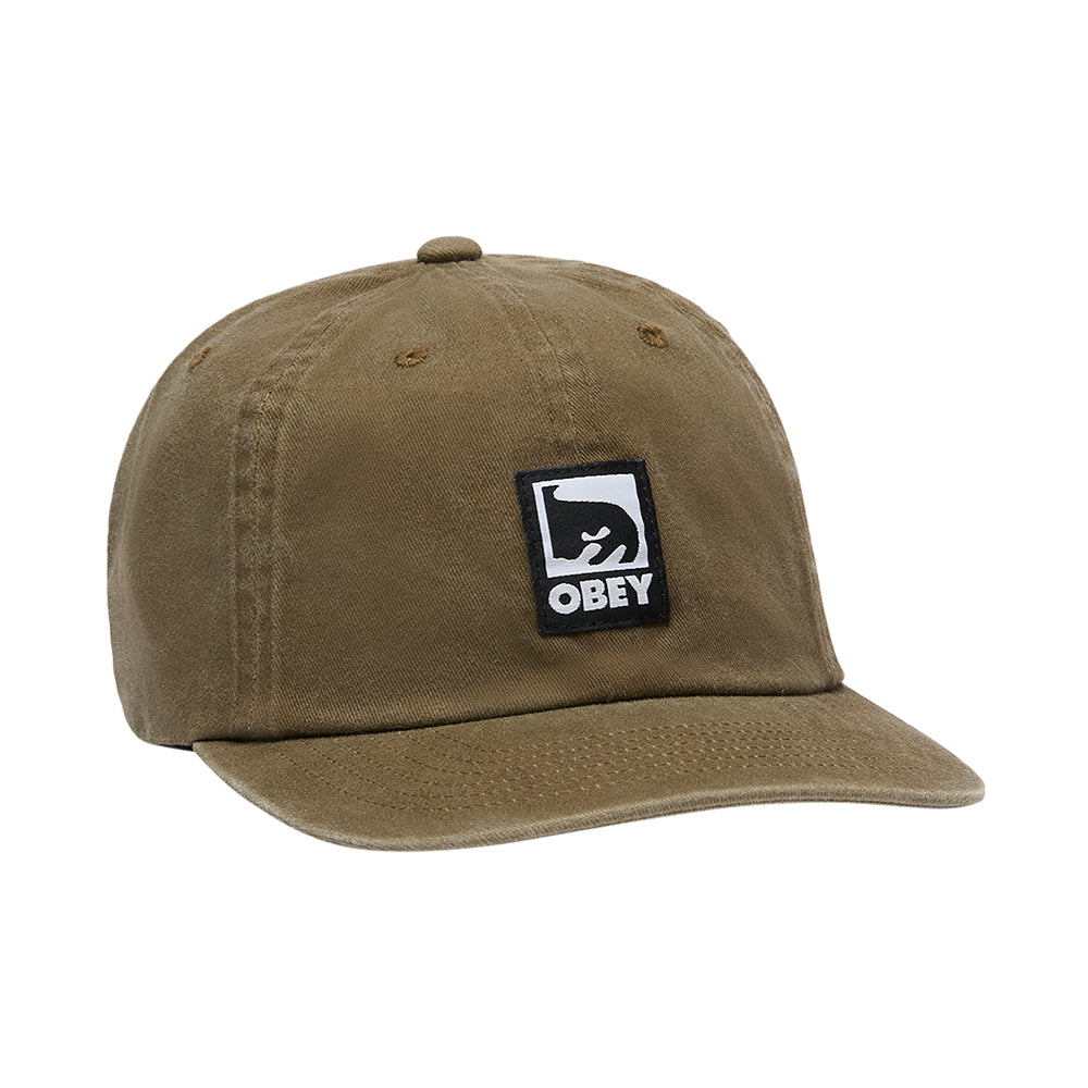 Pigment Label 6 Panel Velcroback - Olive