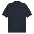 Pointelle Knitted Shirt - Navy