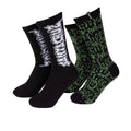 Punk Web Socks (2 Pack) - Black/Green