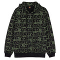 Punk Web Zip Hoodie - Black/Green
