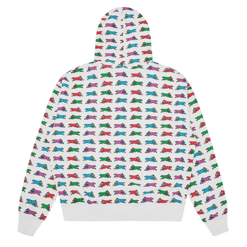 Repeat Running Dog Zip Through Hoodie - White