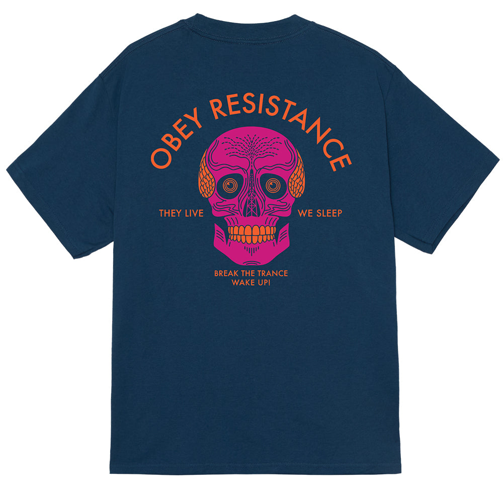 Resistance Skull T-Shirt - Harbor Blue