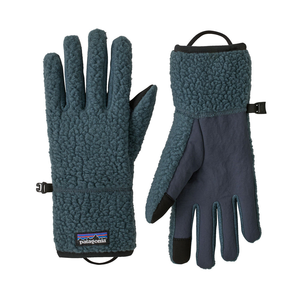 Retro Pile Fleece Gloves - Summit Blue