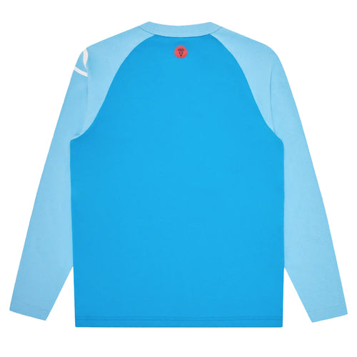 Running Dog Long Sleeve Raglan - Blue