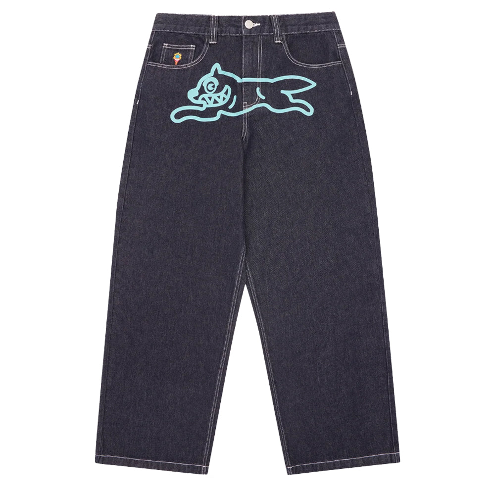 Running Dog Triple Scoop Denim Pants - Indigo