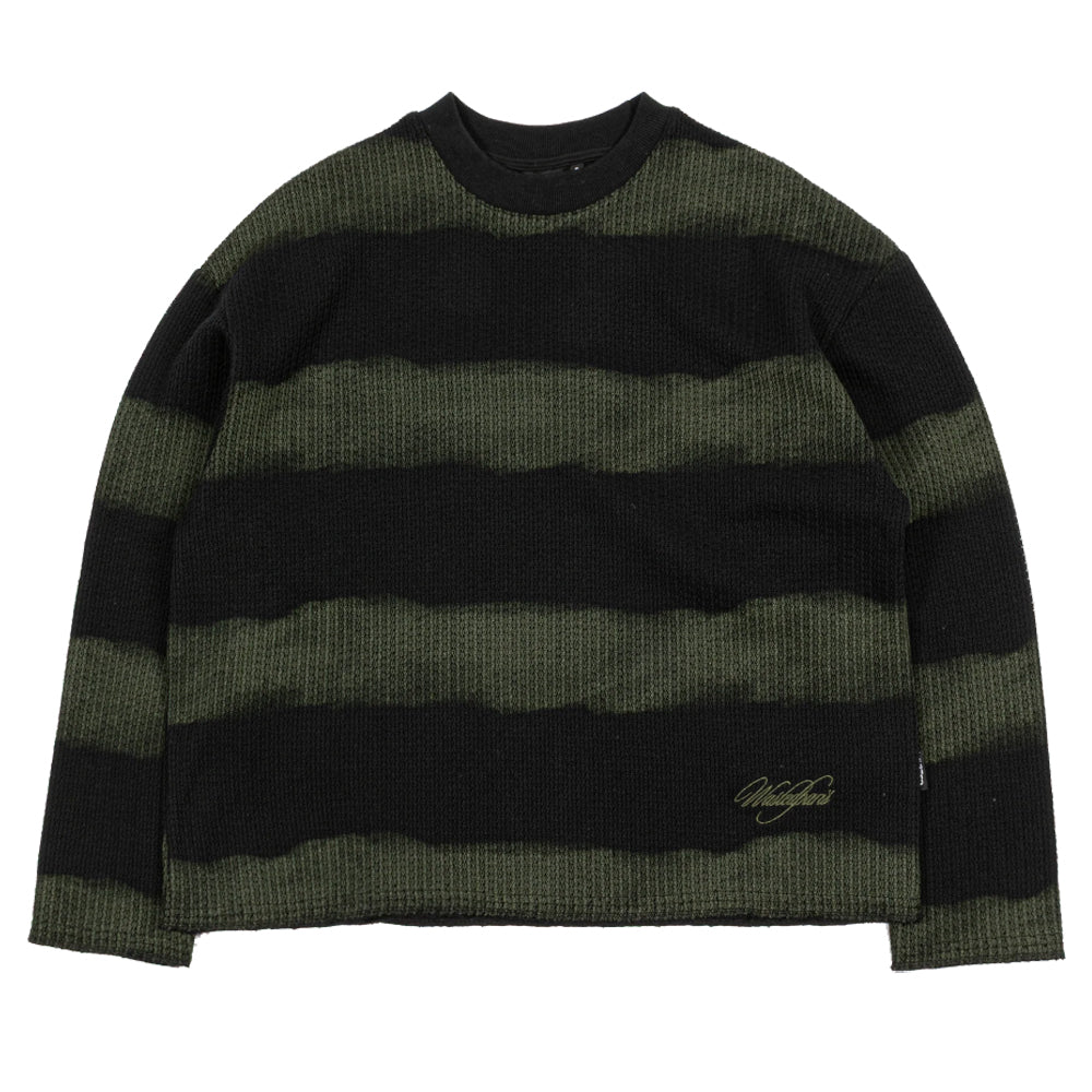 Script Stripe Crewneck Sweatshirt - Black/Army