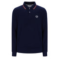 Sergio 020 Long Sleeve Polo - Maritime Blue/Light Mahogany