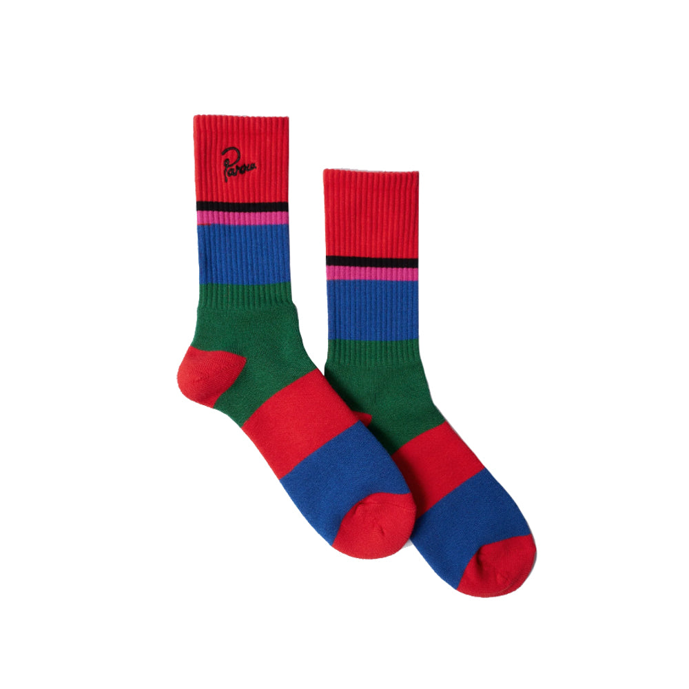 Signature Striped Crew Sock - Red