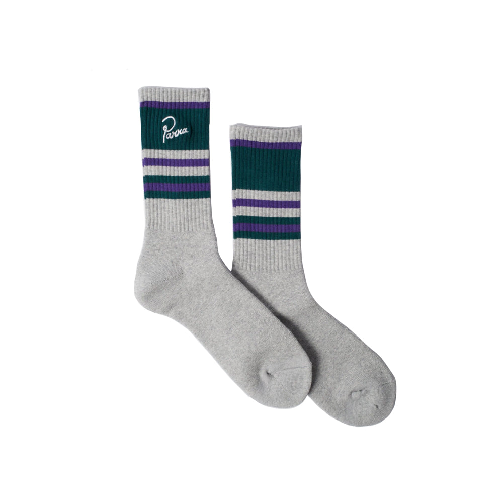 Signature Striped Crew Sock - Grey