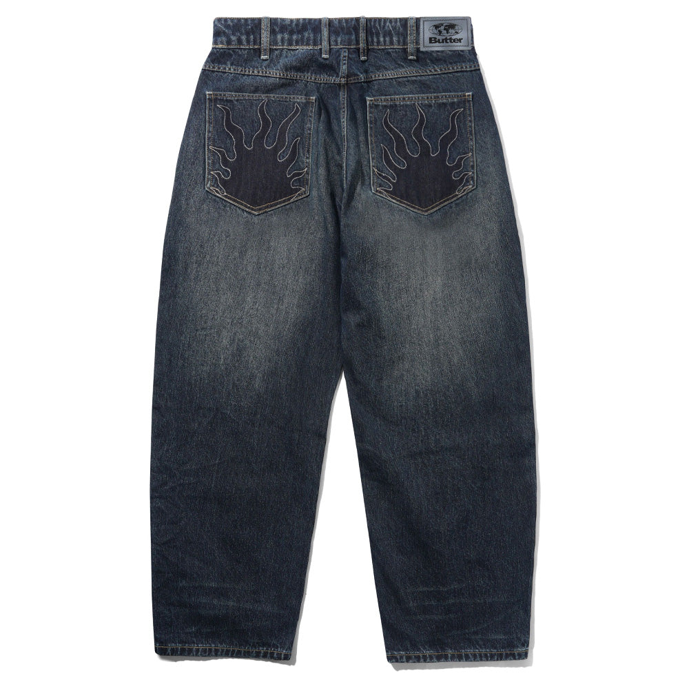 Solar Fade Denim Jeans - Blue Tint Ripple