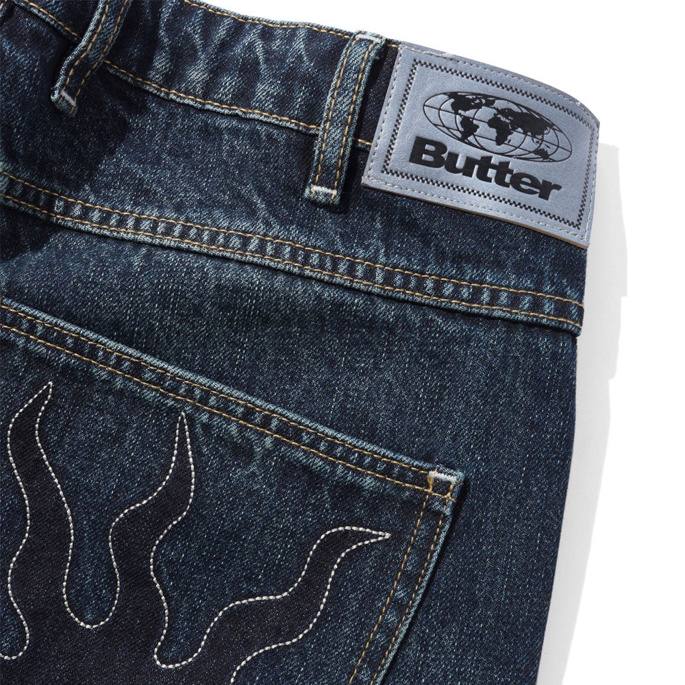 Solar Fade Denim Jeans - Blue Tint Ripple