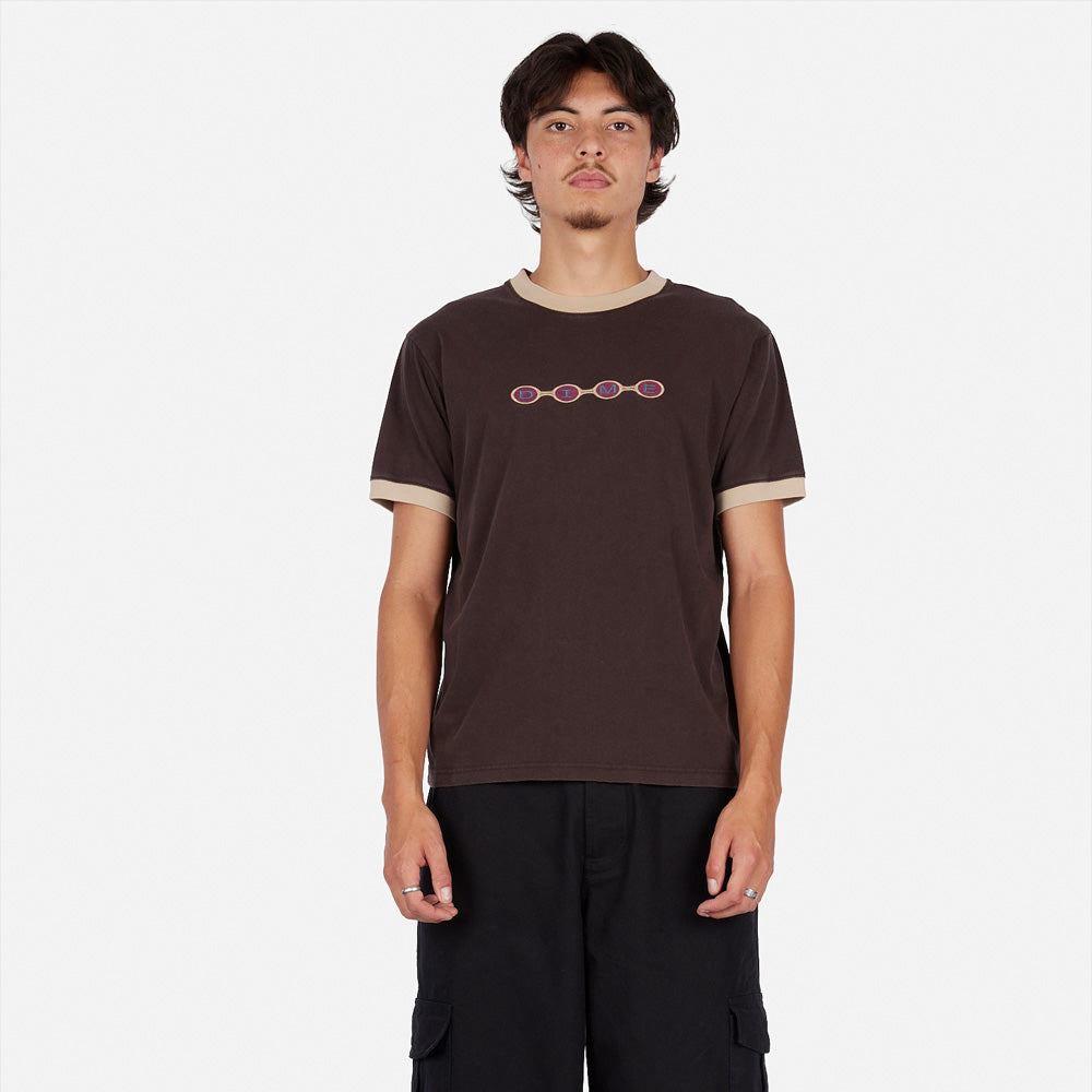 Space Ringer T-Shirt - Brown