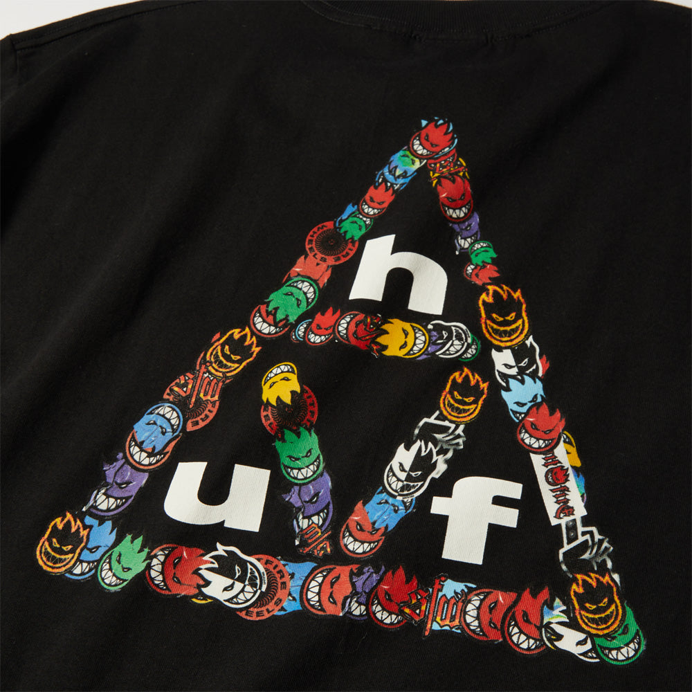 Sticker Triple Triangle T-Shirt - Black
