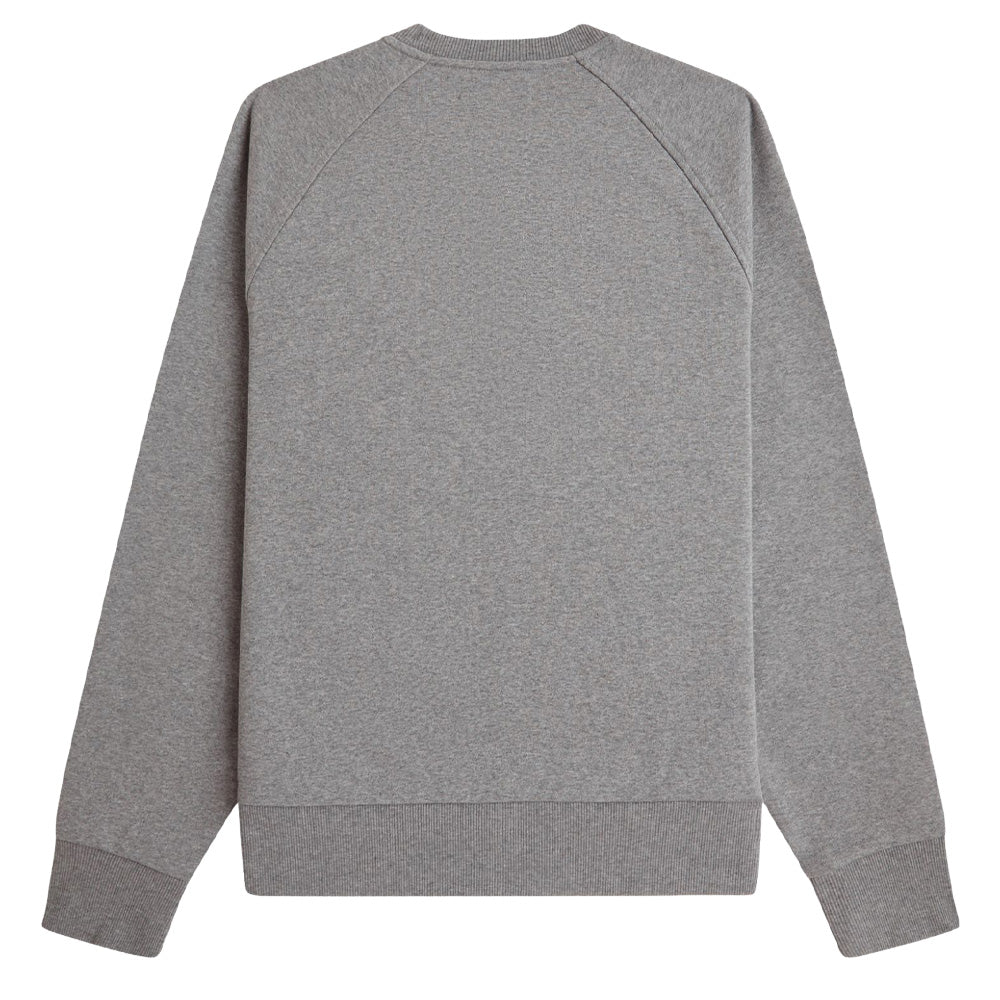 Tartan Appliqué Sweatshirt - Steel Marl