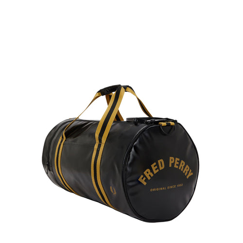 Tipped Classic Barrel Bag - Black/Gold