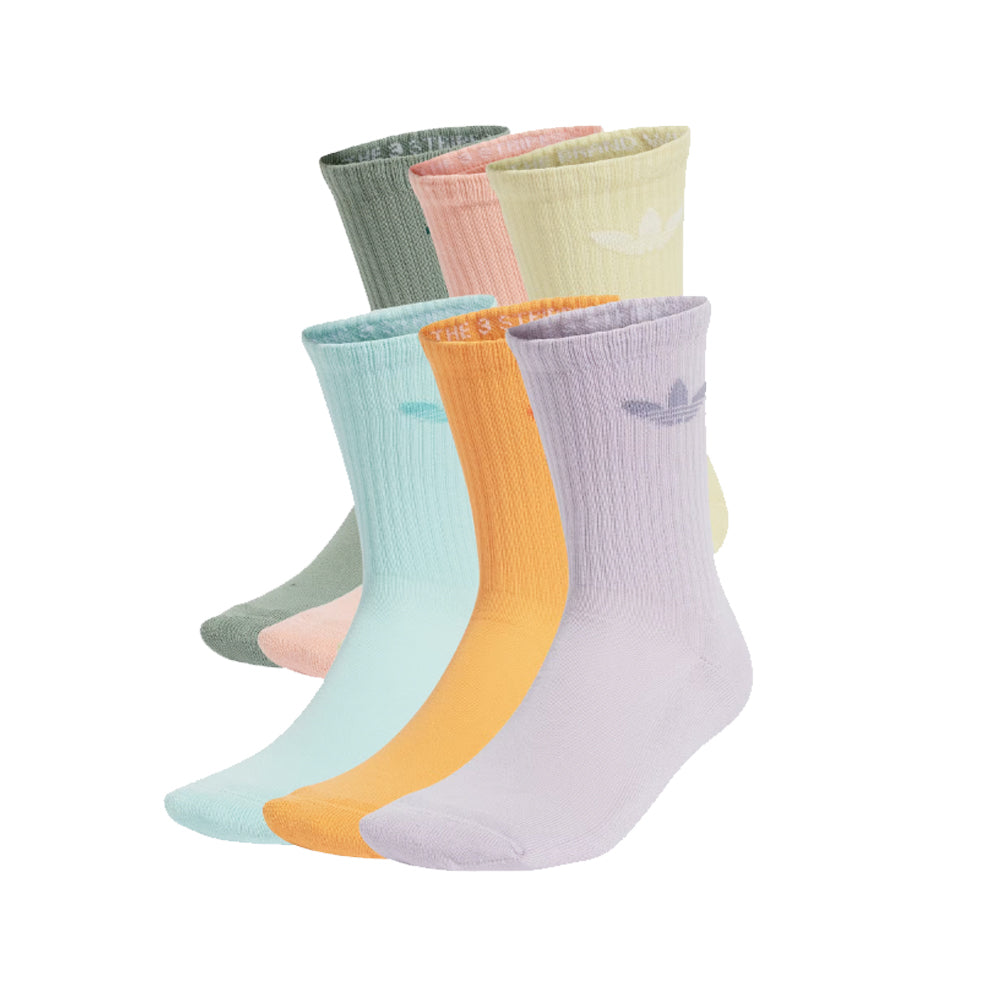 Trefoil Cushion Crew Socks 6 - Silver/Green