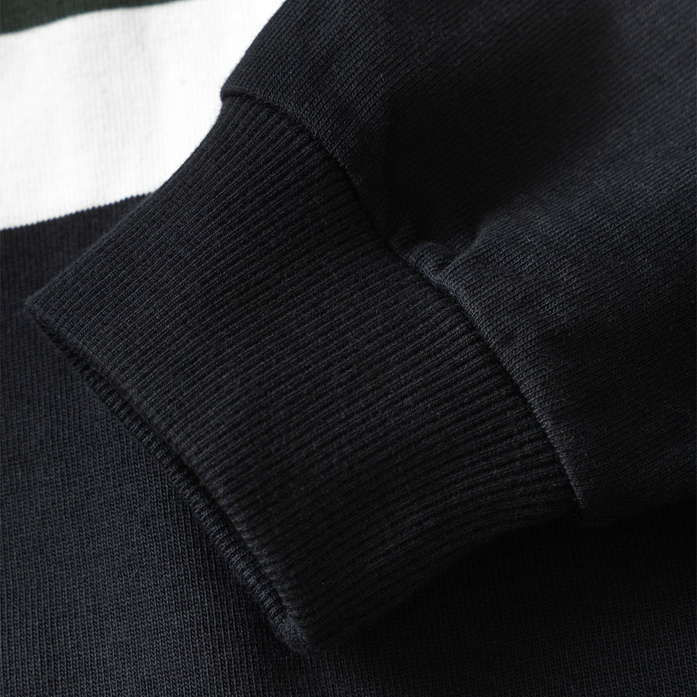 Classic Rugby Shirt - Black Tri-Stripe
