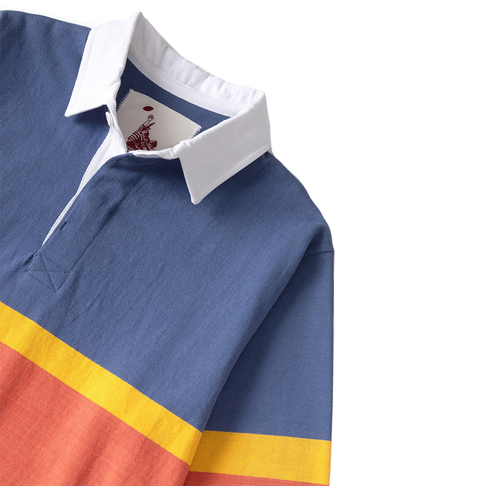 Classic Rugby Shirt - Blue Tri-Stripe