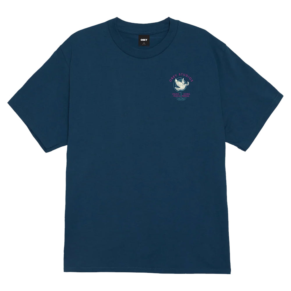 Unlock Peace & Freedom T-Shirt - Harbour Blue