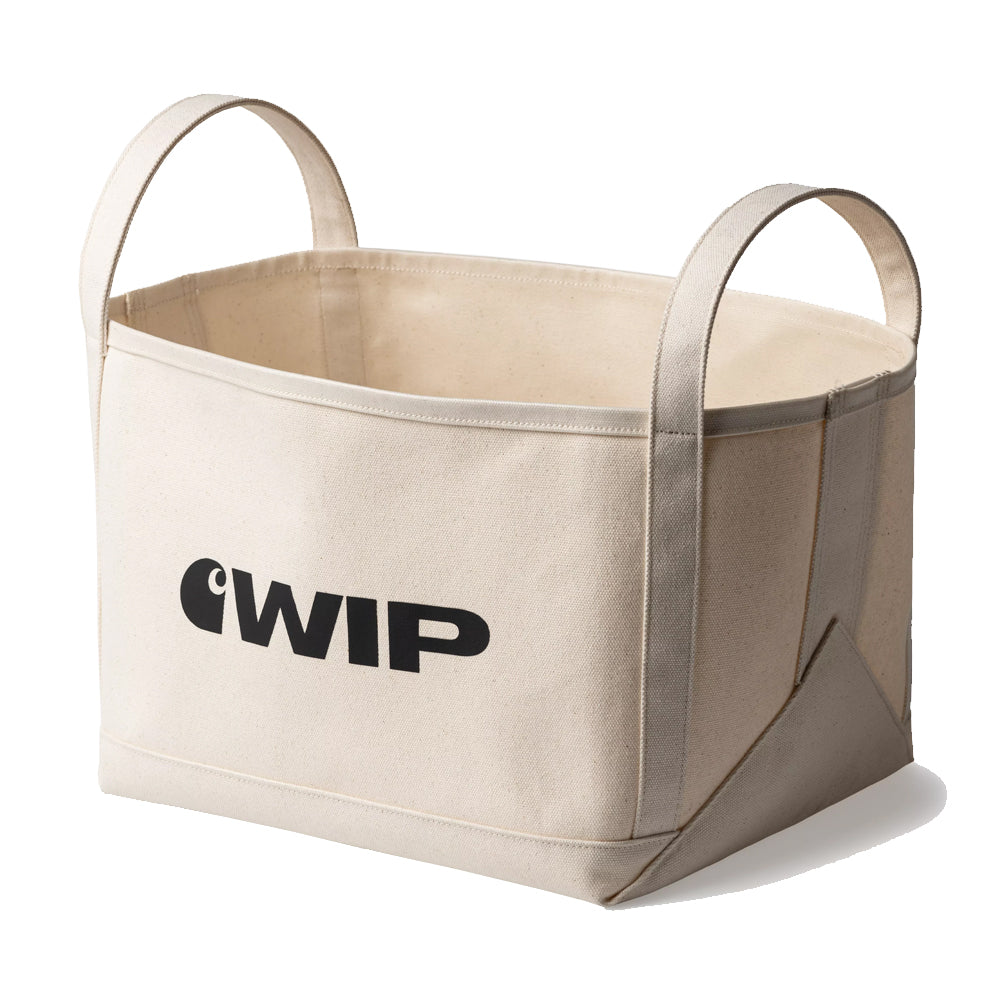 WIP Magazine Canvas Basket - Natural