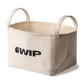 WIP Magazine Canvas Basket - Natural