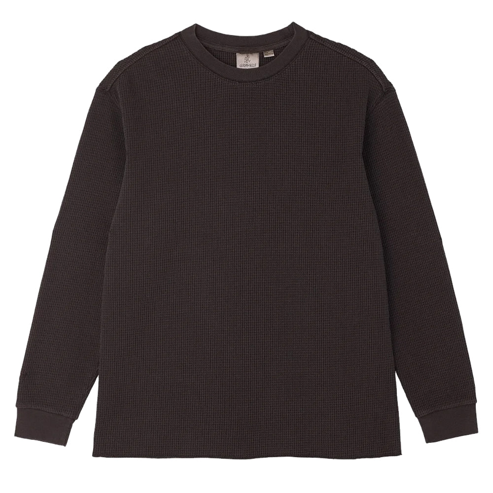 Waffle Crew Pullover - Fossil Pigment