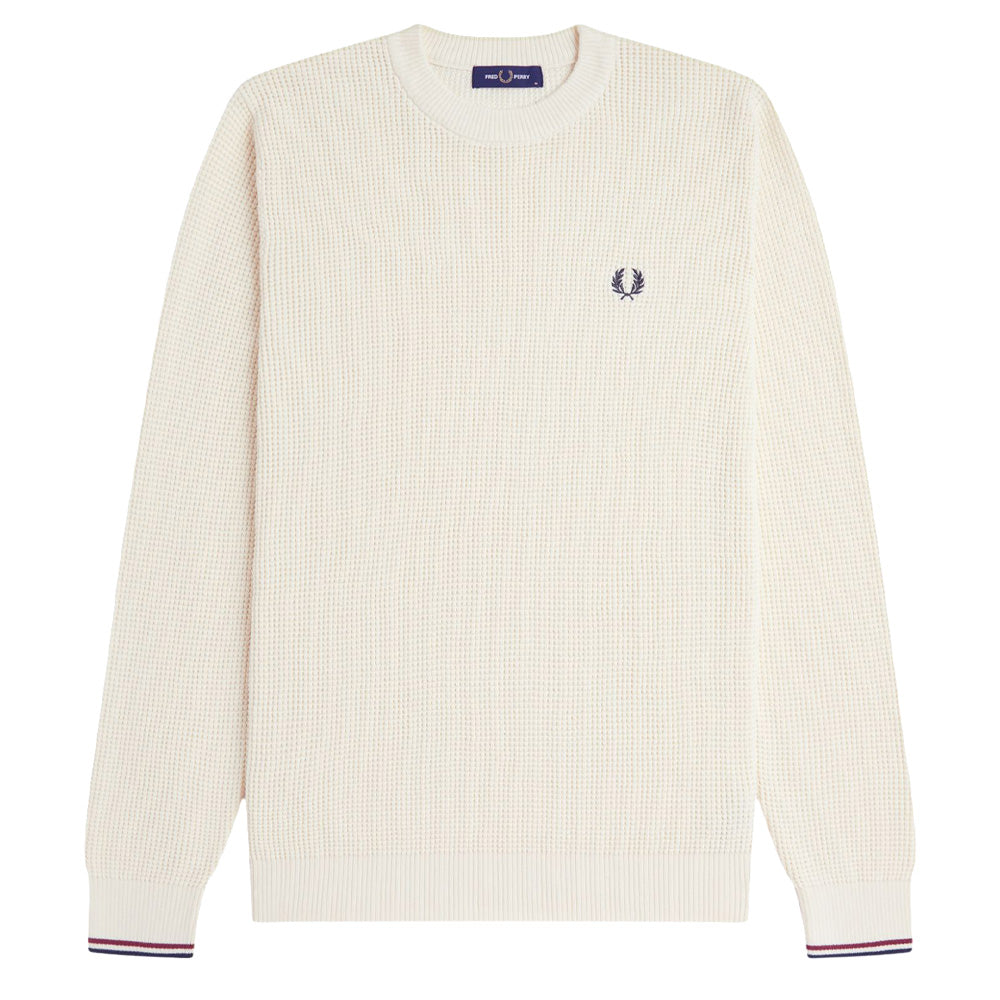 Waffle Stitch Jumper - Ecru