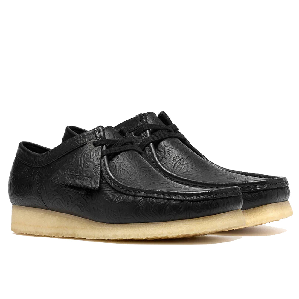Wallabee Leather - Black/Embossed