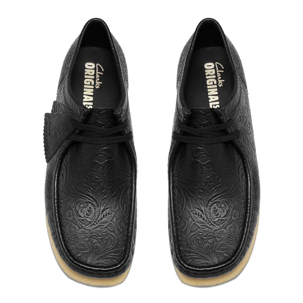 Wallabee Leather - Black/Embossed